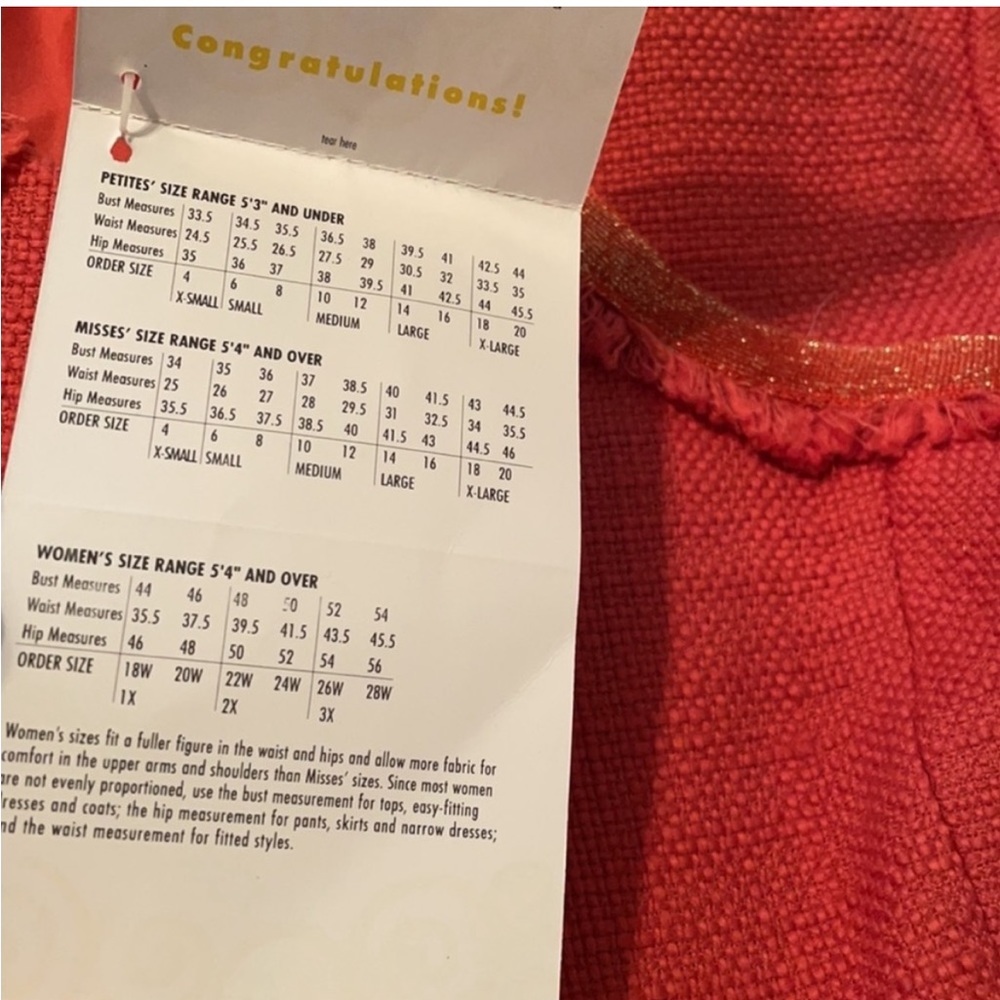 Paula Hian Embroidered Tweed Fringe Orange Jacket Large-NWT - Picture 8 of 8